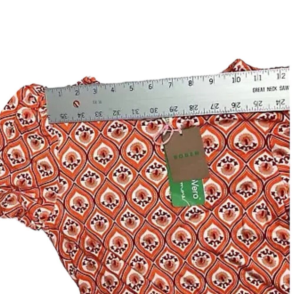 Boden Dress Women’s 6 Geometric Print Jersey Short Sleeve Orange - Picture 7 of 11